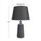 Black Cement Modern Table Lamp, 24" x 14" x 14"